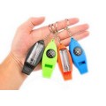 Whistle Keychain With Compass